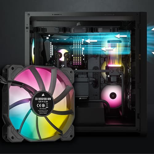 Corsair iCUE SP120 RGB Elite Cabinet Fan (Single Pack)